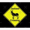 Caution Sign Jackass Crossing Metal Sign Tapestry Official Jackass Merch