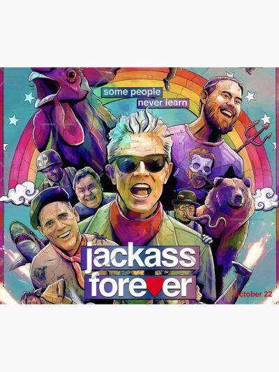 Jackass Forever Johny Knoxville Premiere Movie Tapestry Official Jackass Merch