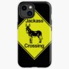 Caution Sign Jackass Crossing Metal Sign Iphone Case Official Jackass Merch