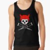 Jackass Devil Horns Skull And Crutches Logo Tank Top Official Jackass Merch