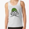 Jackass Military Helmet Skull And Crutches Logo Tank Top Official Jackass Merch