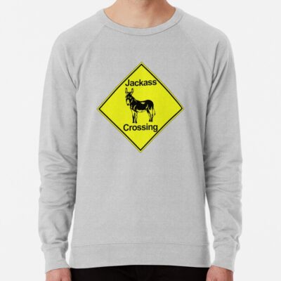 Caution Sign Jackass Crossing Metal Sign Sweatshirt Official Jackass Merch