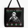 You Suck Ya Jackass Ugly Christmas Tote Bag Official Jackass Merch