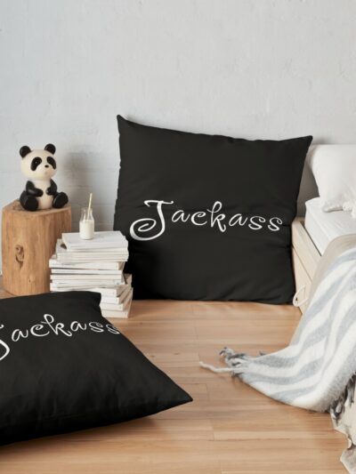 Jackass Throw Pillow Official Jackass Merch