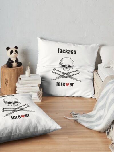 Jackass Forever Reunion T-Shirt And Sticker Design Throw Pillow Official Jackass Merch