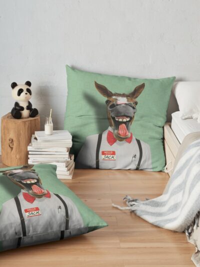 Jackass! Throw Pillow Official Jackass Merch