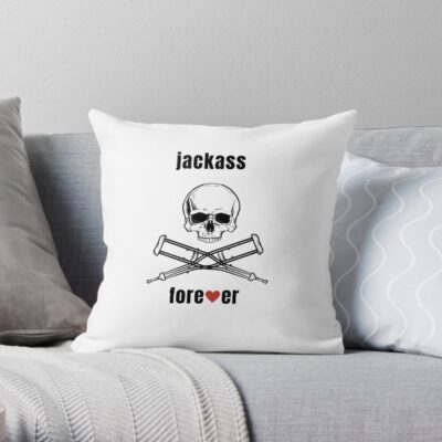 Jackass Forever Reunion T-Shirt And Sticker Design Throw Pillow Official Jackass Merch