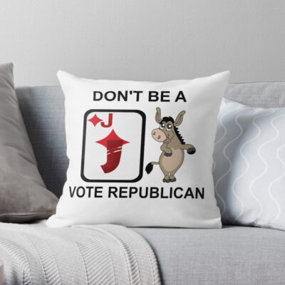 Don'T Be A Jackass - Vote Republican Throw Pillow Official Jackass Merch