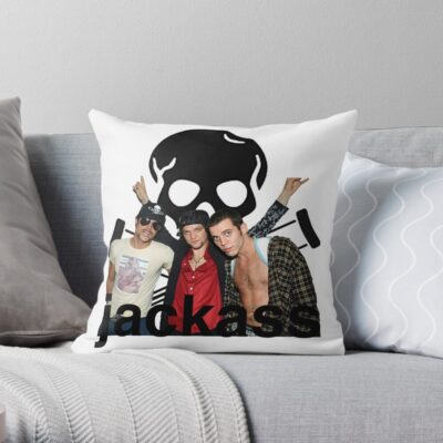 Jackass Throw Pillow Official Jackass Merch