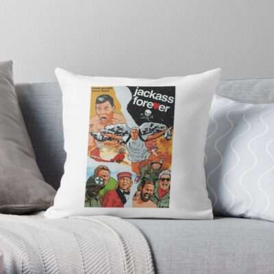 Jackass Forever Funny Throw Pillow Official Jackass Merch