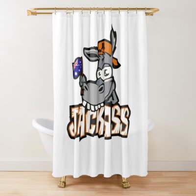 Retro Vintage Jackass Miller Love You Shower Curtain Official Jackass Merch