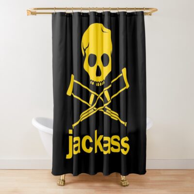 Music Retro Jackass Forever Gifts Music Fans Shower Curtain Official Jackass Merch