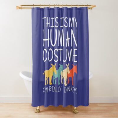 Donkey Halloween Human Costume Jackass Mule Easy Diy Shower Curtain Official Jackass Merch