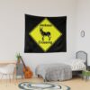 Caution Sign Jackass Crossing Metal Sign Tapestry Official Jackass Merch