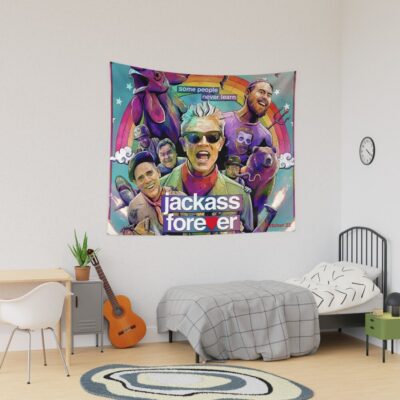Jackass Forever Johny Knoxville Premiere Movie Tapestry Official Jackass Merch