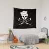 Jackass Sailor Skull And Crutches Logo Tapestry Official Jackass Merch